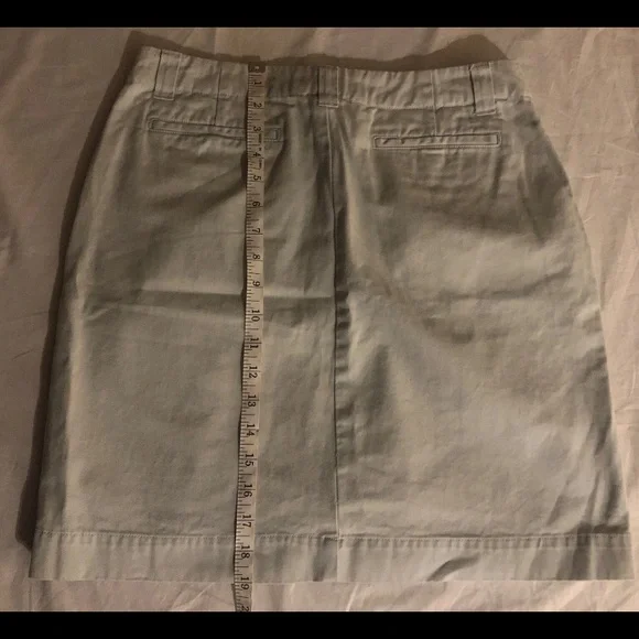 90s Vtg Gap Womens 8 Clean Cut Beige Khaki Knee Length Skirt Pockets 100% Cotton - Picture 5 of 5